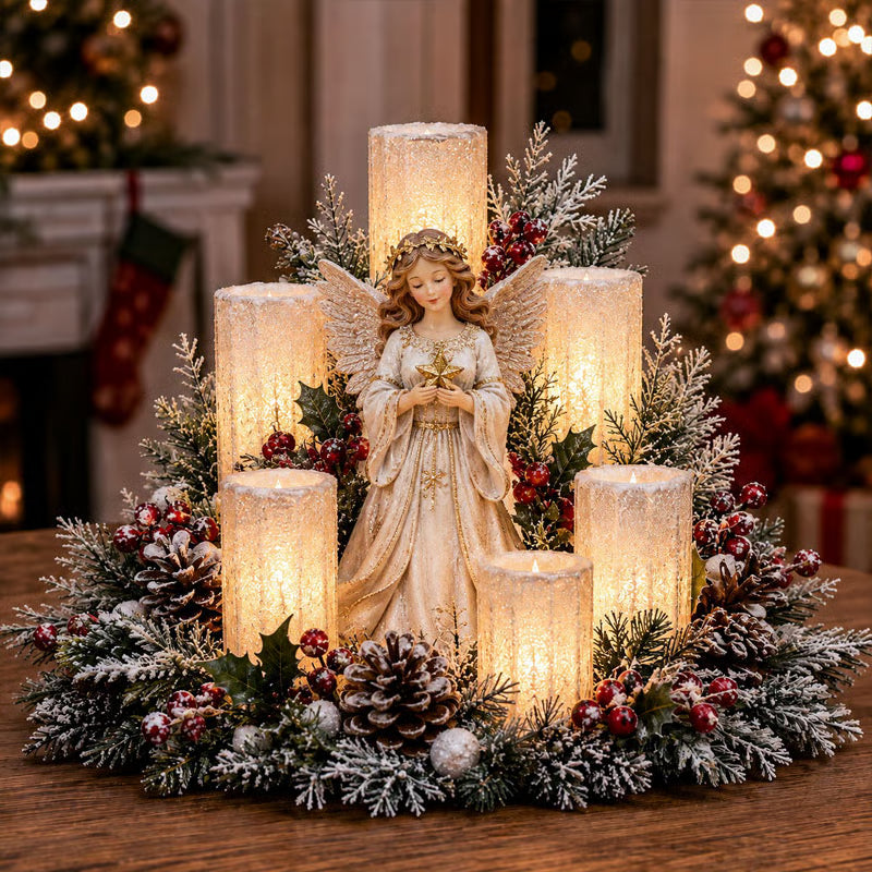 VaraLiving™ Flammefrit LED Julelys med Levende Stearinlys Effekt – Hyggelig Julebelysning til Vindue og Bord