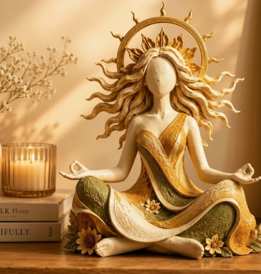 OmniLiving™ Fredfyldt Meditationsfigur | Zen Indretning & Roligt Sind til Hjemmet