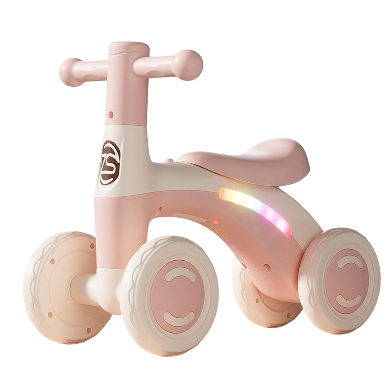 OmniLiving™ 4-Hjulet Balancecykel til Børn | Med Musik & LED-Lys