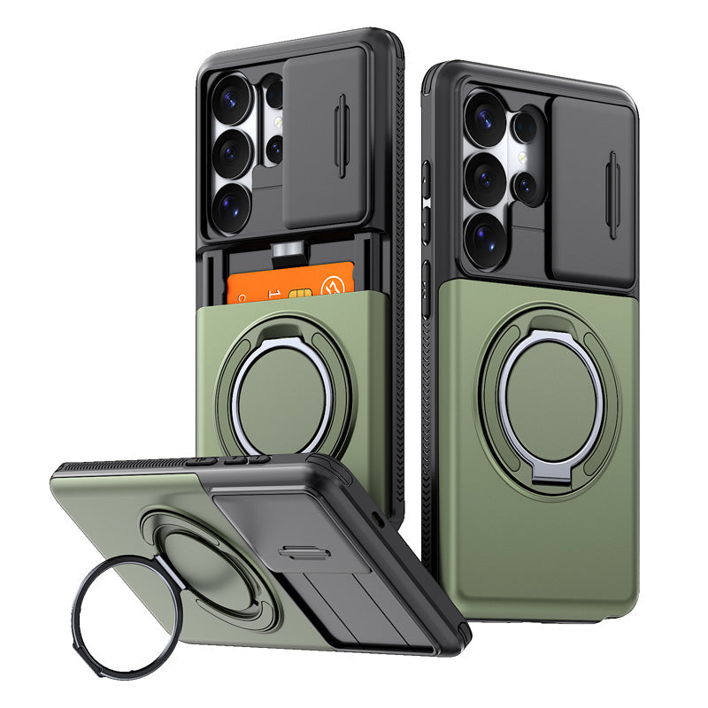 FISHING™ Stødsikkert Samsung Cover med Skjult Kortholder | 2-i-1 Beskyttelse