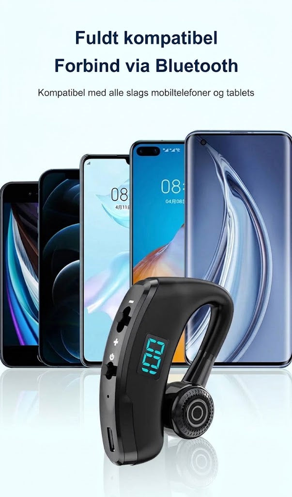 VaraTech™ Trådløse Ear-Hook Bluetooth Hovedtelefoner med LED Digital Display – Ergonomiske Sportshovedtelefoner med Lang Batterilevetid