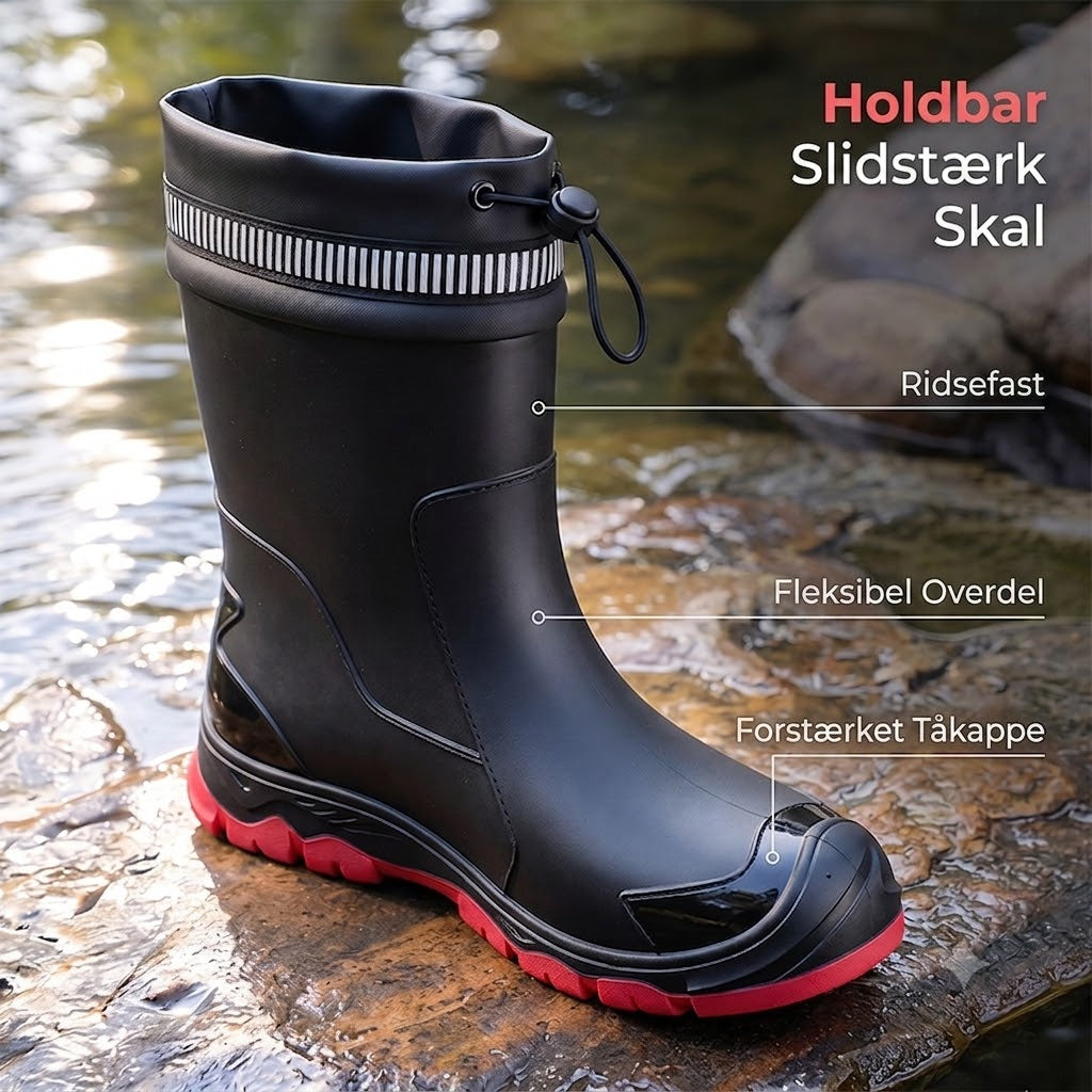 ApexPower™ Unisex Halvhøje Vandtætte Gummistøvler | Skridfaste & Slidstærke Støvler til Regn & Friluftsliv