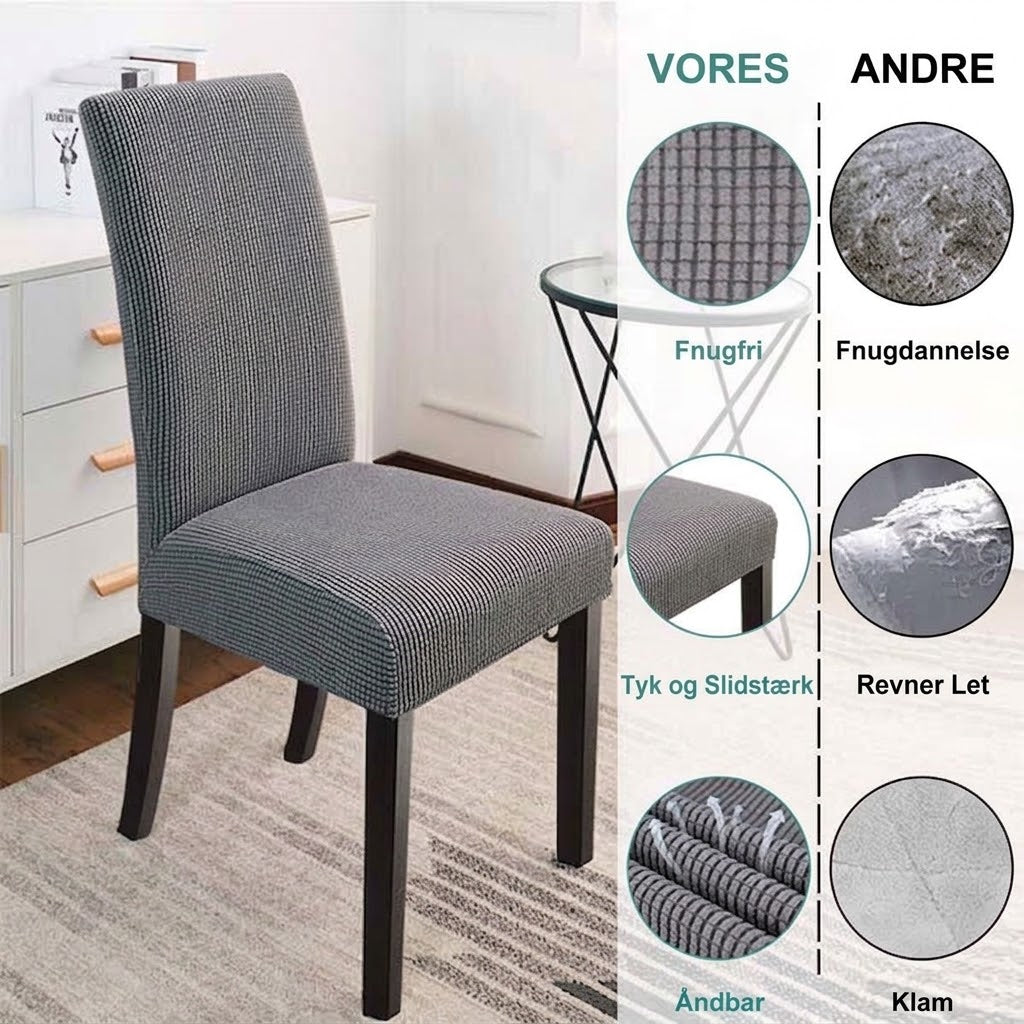 OmniLiving™ Vandtæt Elastisk Stolebetræk til Spisebordsstole | Anti-Glid & Pletafvisende
