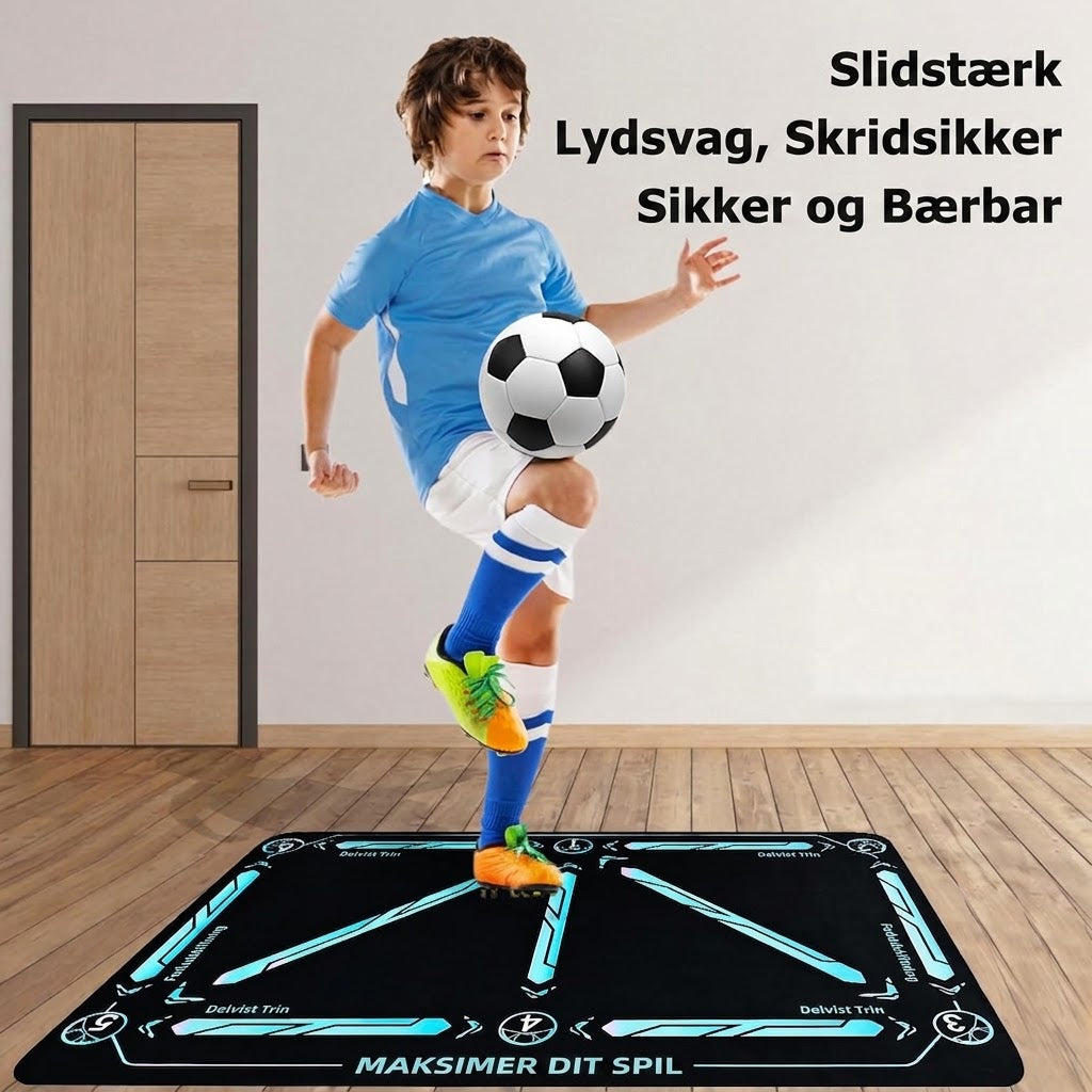 NovaPulse™ Fodbold Træningsmåtte til Alle Niveauer | Skridsikker & Støjsvag Agility Måtte
