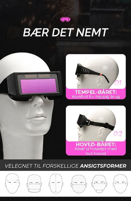 SilkEase™ Automatisk Svejsebrille med Solcelle | Blændfri Auto-Darkening Beskyttelsesbrille