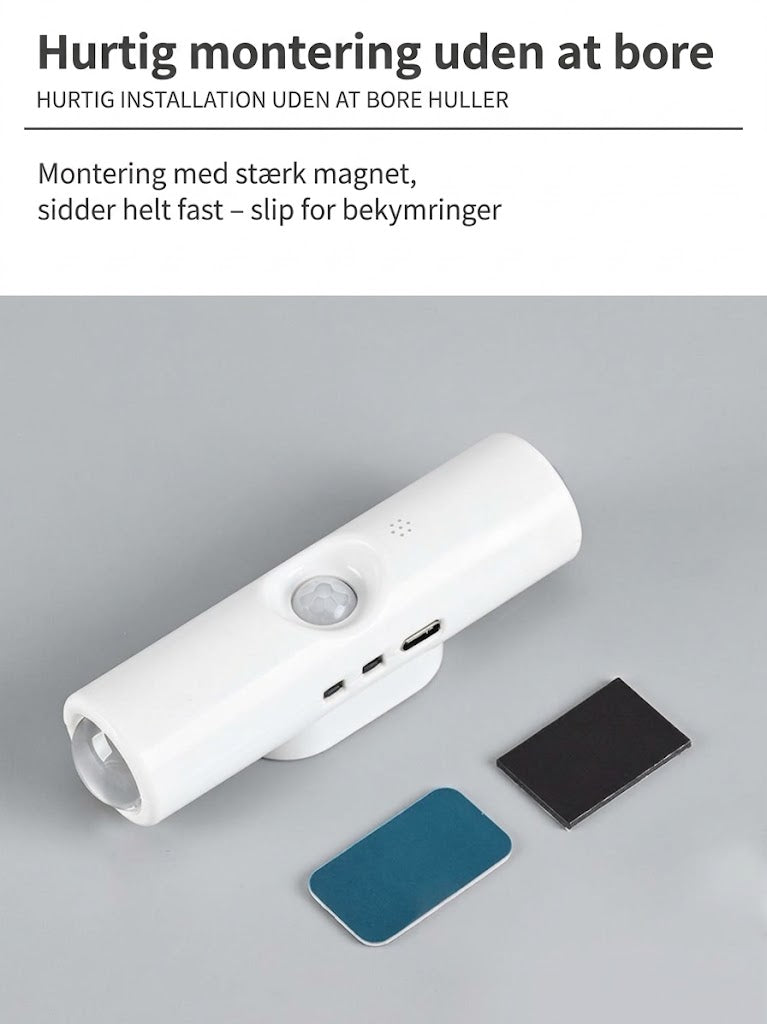 VaraLiving™ Opladelig Bevægelsessensor LED Lampe med Magnetisk Design