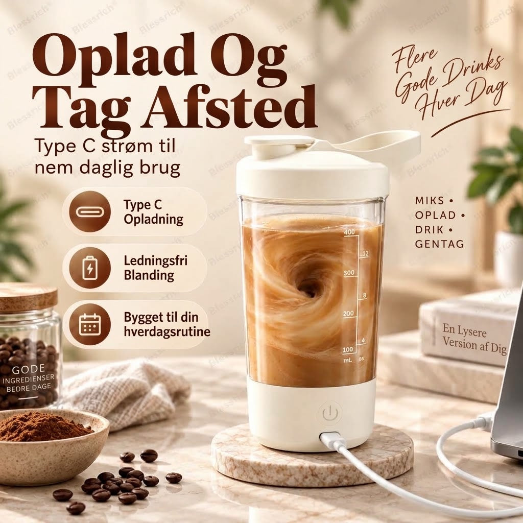 OmniLiving™ Automatisk Magnetisk Rørekrus | Selvrørende Kop i Rustfrit Stål