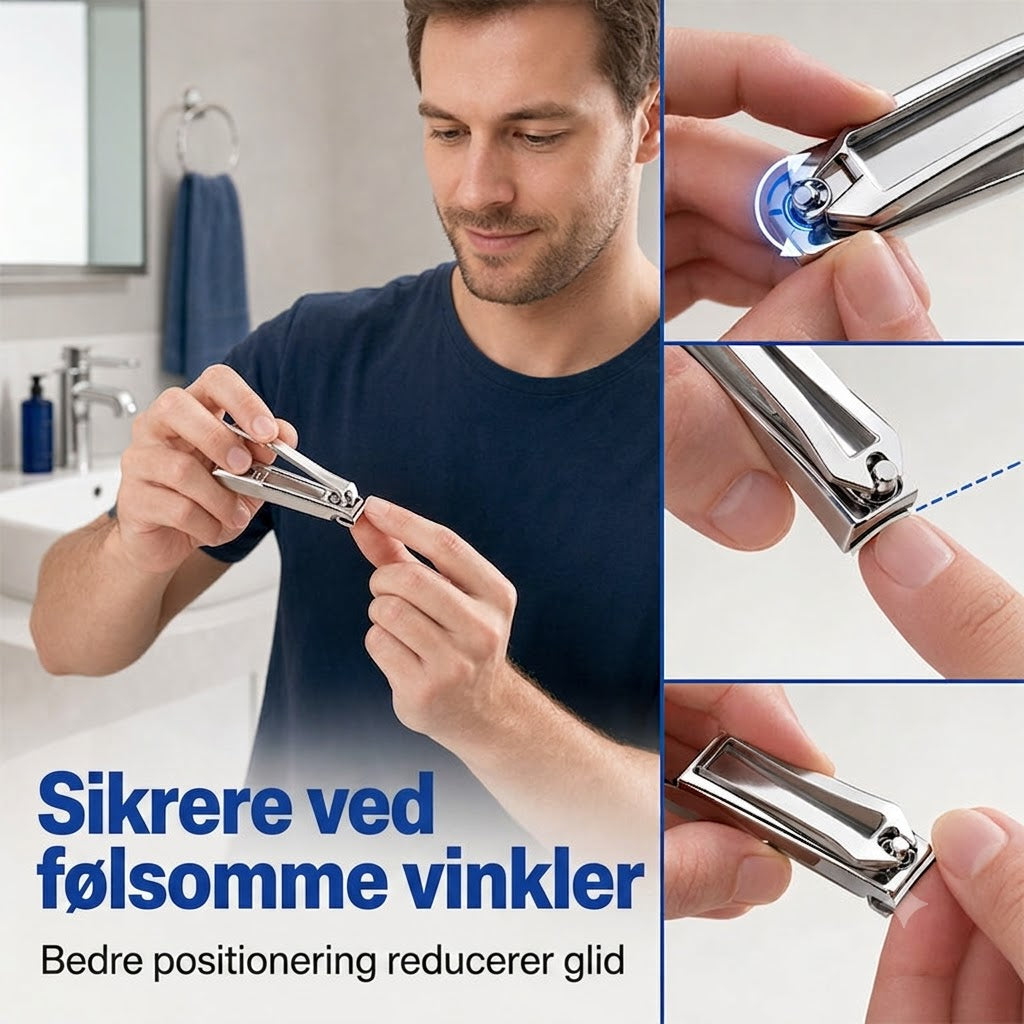 FlexiGrip™ 360° Roterende Negleklipper i Rustfrit Stål