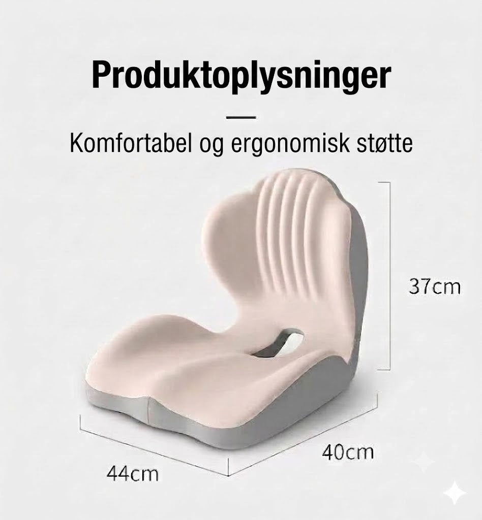 Ergonomisk Siddepude i Memory Skum | Mod Rygsmerter