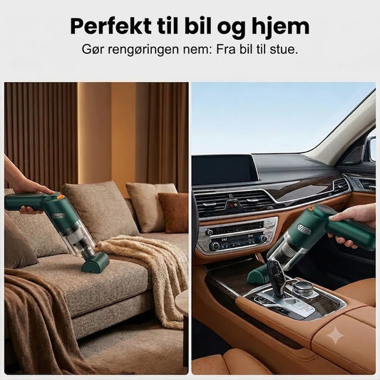 Kraftfuld Ledningsfri Bilstøvsuger | Kompakt & Høj Sugeevne