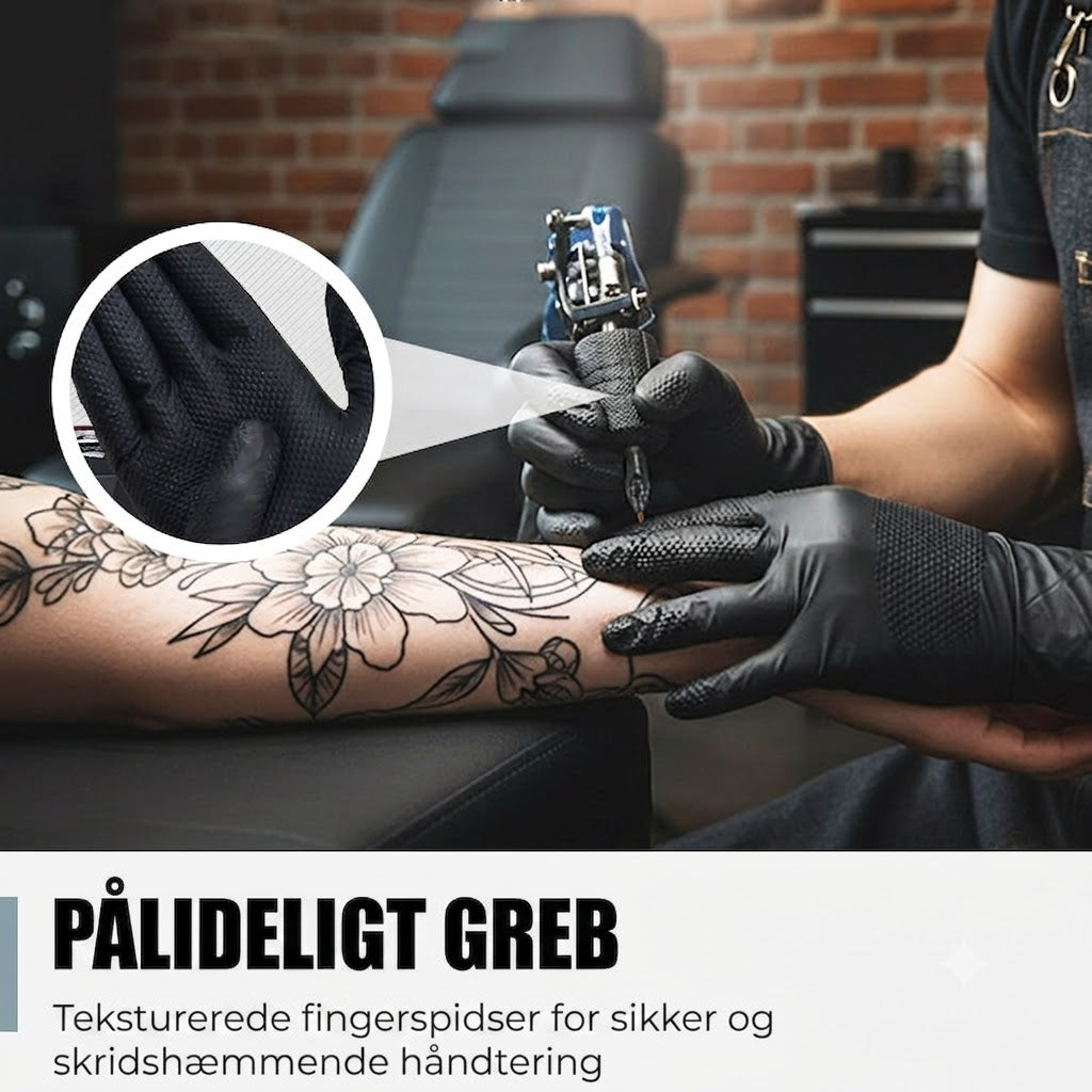 ANBOSON™ Forstærkede Nitrilhandsker | Syre- & Olieresistente Pudderfri Handsker med Ekstra Greb