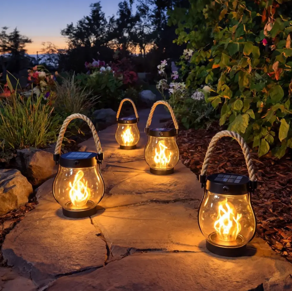 OmniLiving™ Evig Flamme Lanterne | Realistisk LED-Ildeffekt & Hyggeligt Lys
