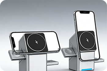 NovaPulse™ 3-i-1 Magnetisk Trådløs Opladerstander | Hurtigopladning til Telefon, Ur & Earbuds