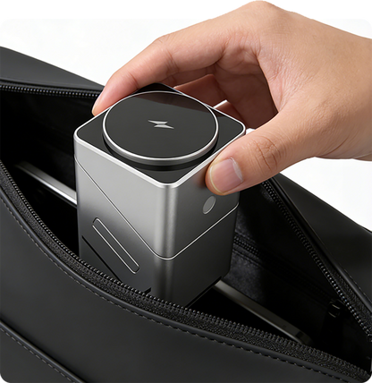 NovaPulse™ 3-i-1 Magnetisk Trådløs Opladerstander | Hurtigopladning til Telefon, Ur & Earbuds