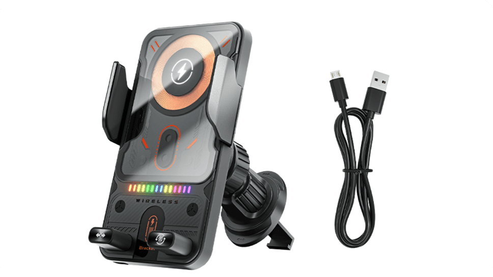 NovaPulse™ 2-i-1 Smart Trådløs Oplader & Bilholder | 15W Hurtigopladning med Sensorklemme