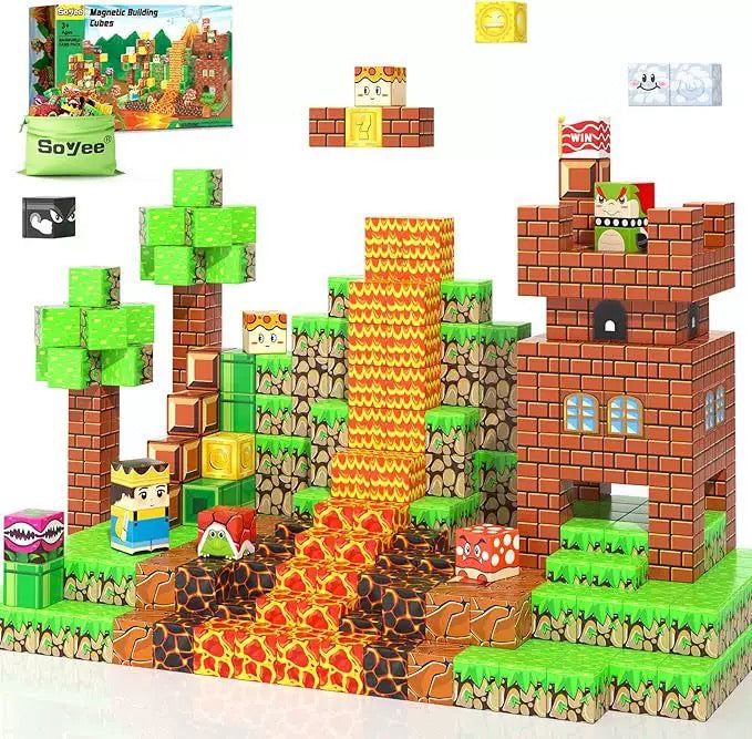 PixelBuild™ Magnetiske Byggeklodser | Kreativt & Lærerigt Legetøj til Børn
