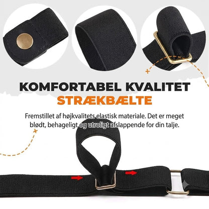 [KØB 1 FÅ 1 GRATIS] GlideFlex™ Spændeløst Usynligt Elastisk Bælte | Komfortabelt Bælte Uden Spænde