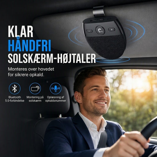 VaraLiving™ SP11 Håndfri Bluetooth Højttaler til Bil – Auto-Tænd via Vibration, A2DP og Stemmeopkald