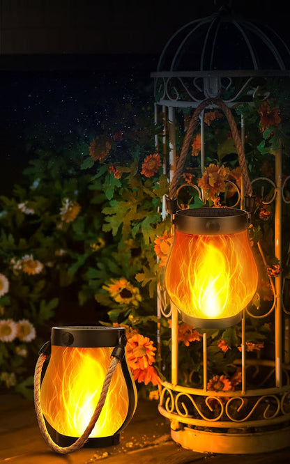 OmniLiving™ Evig Flamme Lanterne | Realistisk LED-Ildeffekt & Hyggeligt Lys