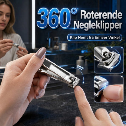 FlexiGrip™ 360° Roterende Negleklipper i Rustfrit Stål