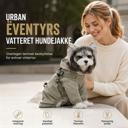 VaraPro™ Vandtæt Vinterjakke til Hunde med Fleecefoer og D-Ring – Varm Hundejakke med Elastiske Benstropper til Koldt Vejr