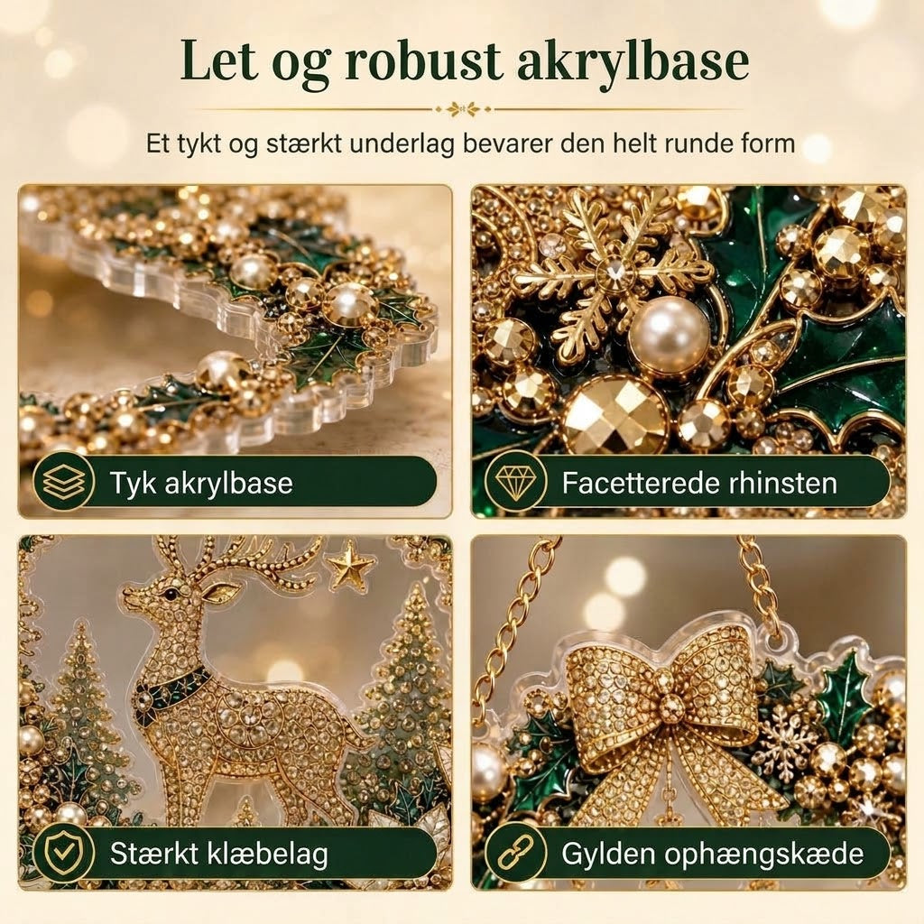 VaraLiving™ DIY Diamant Maling Sæt til Jul – Kreativ Juledekoration med Funklende Krystaller og Værktøjssæt