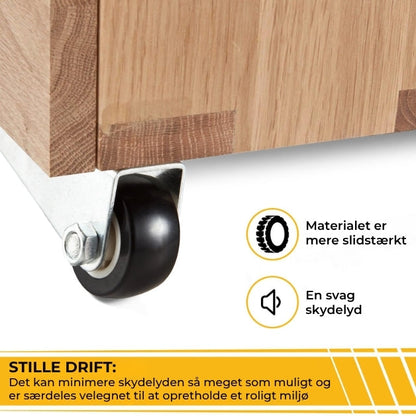 SilkEase™ Smidige Hjul til Møbler & Skydedøre – 2 stk. | Lydløse Skydedørshjul