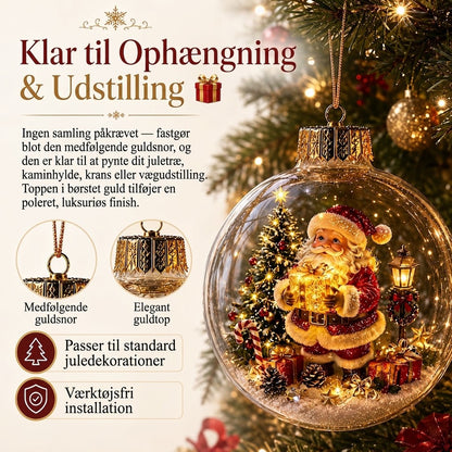 OmniLiving™ Lysende Jule-Diorama Dekoration | Miniatyr Vinterverden med LED-Lys