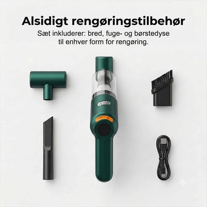 Kraftfuld Ledningsfri Bilstøvsuger | Kompakt & Høj Sugeevne