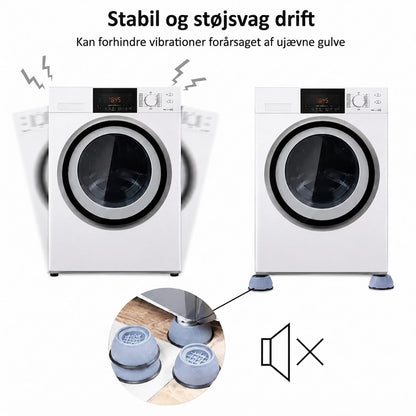 VeloPack™ Antivibrationsfødder til Vaskemaskine | Støjreducerende & Skridfaste Gummipuder
