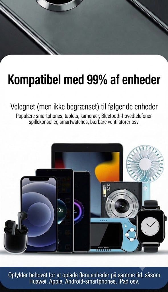 Opgraderet 5-i-1 Biloplader med Udtrækkelige Kabler & Stjernehimmeleffekt