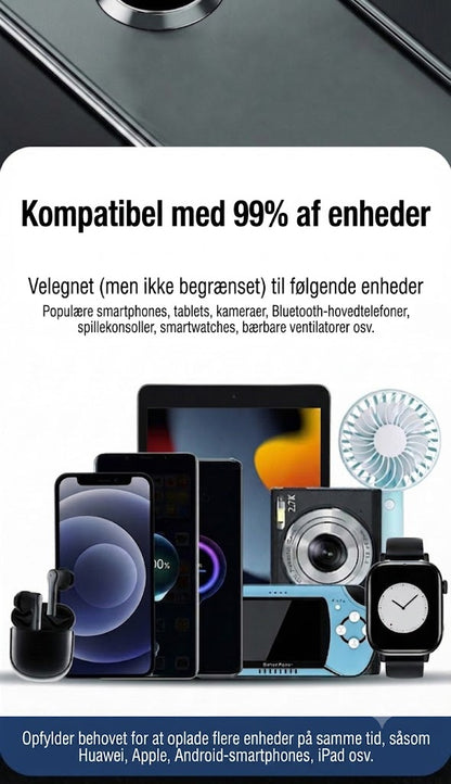 Opgraderet 5-i-1 Biloplader med Udtrækkelige Kabler & Stjernehimmeleffekt