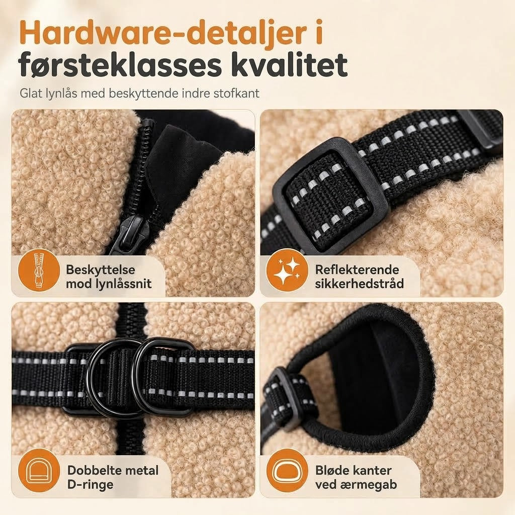 VaraLiving™ Varm Vinterfrakke til Hunde med Refleksstriber – Til Små og Mellemstore Hunde