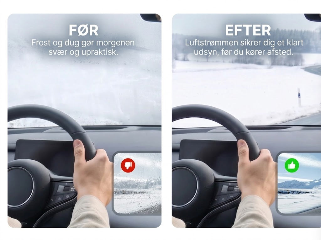 VaraTech™ Kraftig 12V Bilvarmer og Afdugger