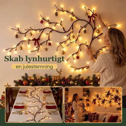 VaraLiving™ Magisk Piletræ Ranke LED Julelys – Fleksibel Lyskæde med 8 Lysindstillinger og Varmt Hvidt Lys