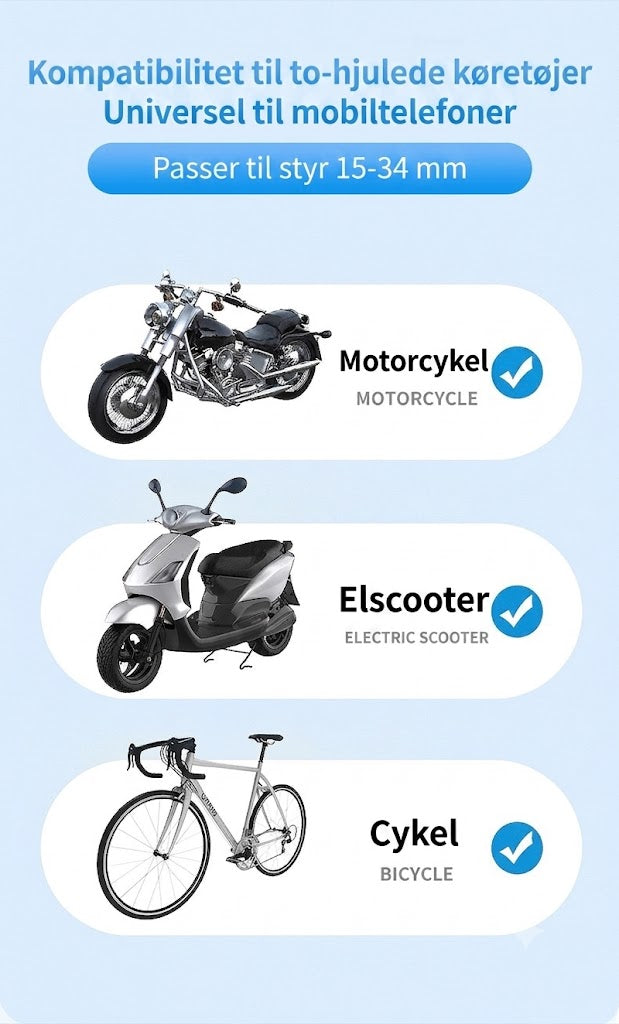 Hurtiglås Mobilholder til Cykel & Motorcykel | Sikker, Stabil & Perfekt til Navigation