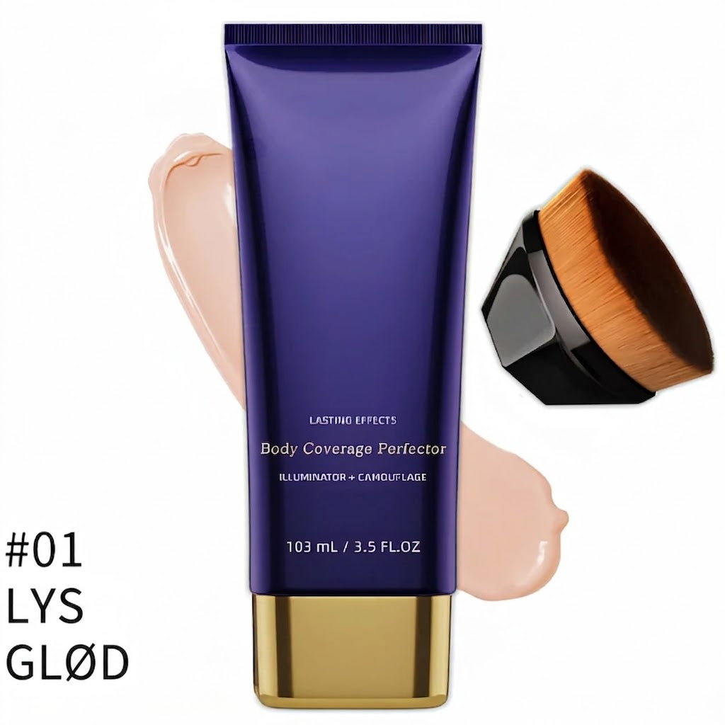 PureVal™ Full Cover Kropsconcealer med Børste | Vandtæt & Langtidsholdbar
