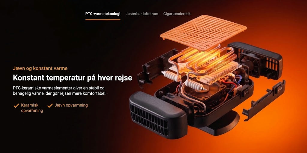 VaraTech™ Kraftig 12V Bilvarmer og Afdugger
