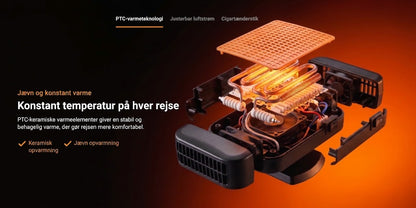 VaraTech™ Kraftig 12V Bilvarmer og Afdugger