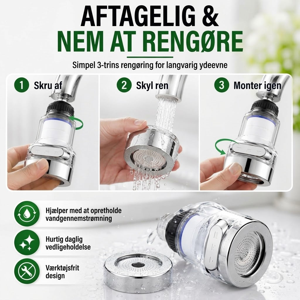 OmniLiving™ Universal Vandhanefilter til Køkken & Badeværelse