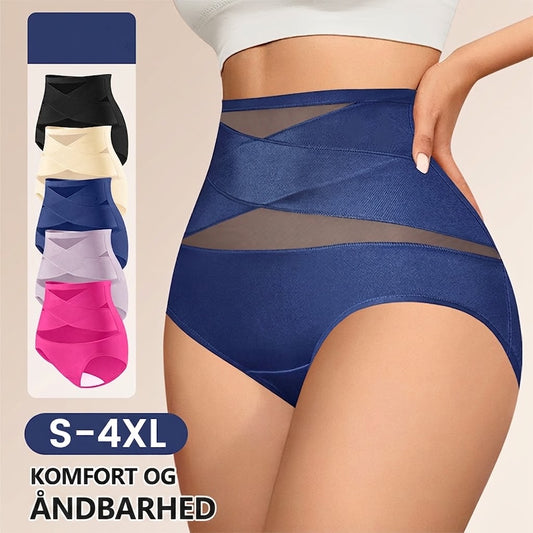LuxeModa™ Plus Size Højtaljede Formende Trusser (3-pak) | Sømløs Maveformer