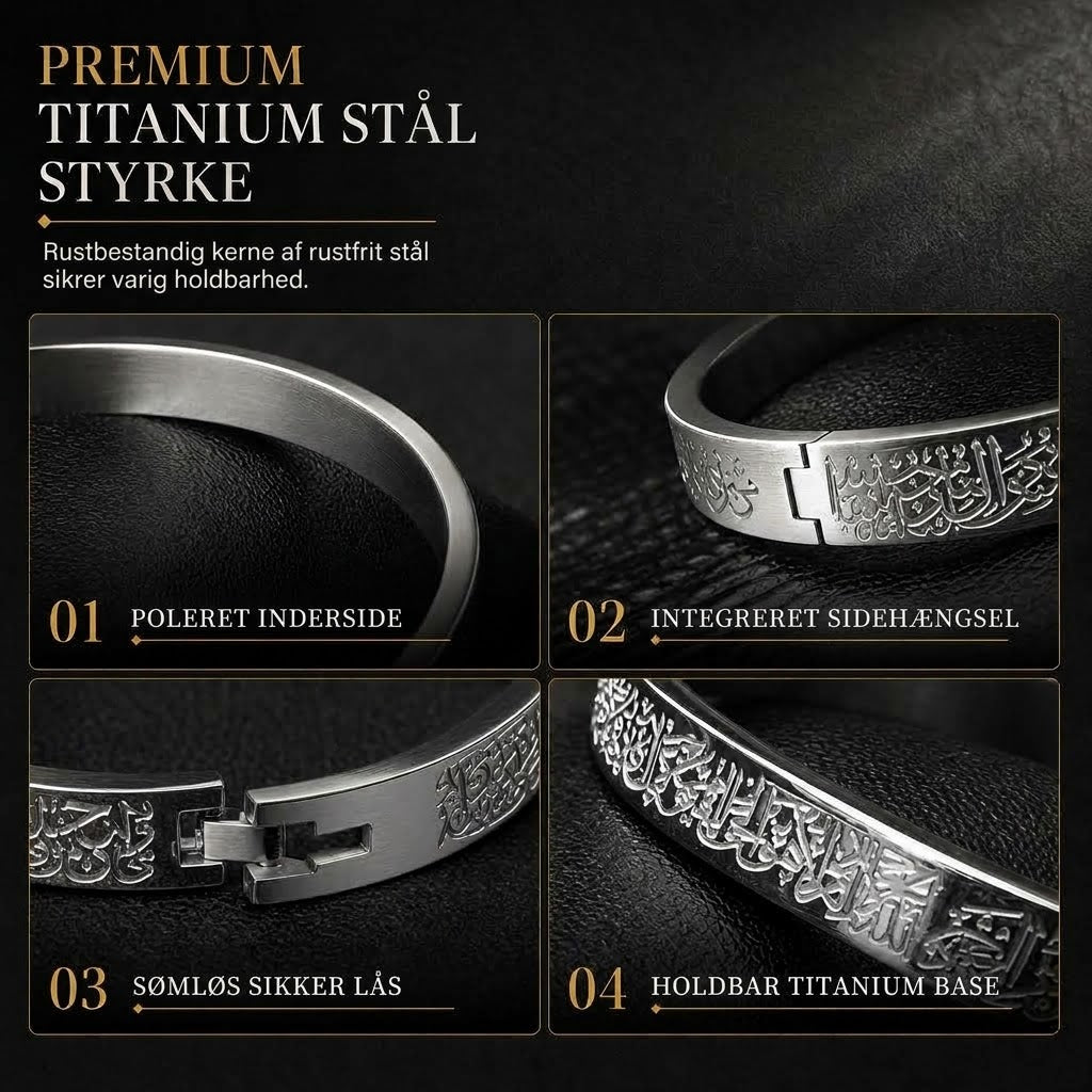 VaraLiving™ Armbånd i Titan og Rustfrit Stål – 18K Vakuumforgyldt med Forudgraveret Tekst