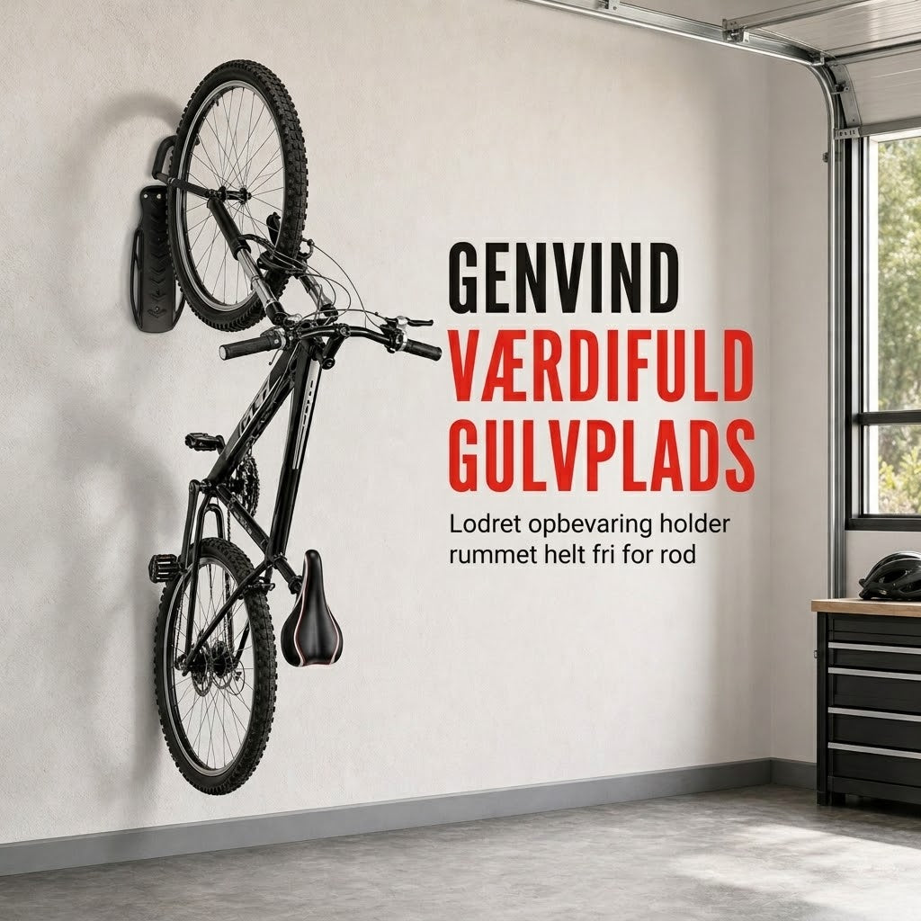 VaraLiving™ Universelt Vægophæng til Cykel – Pladsbesparende og Skånsom Vægcykelholder