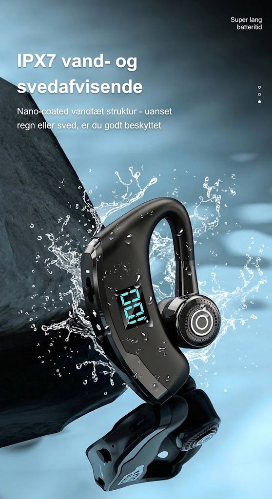 VaraTech™ Trådløse Ear-Hook Bluetooth Hovedtelefoner med LED Digital Display – Ergonomiske Sportshovedtelefoner med Lang Batterilevetid