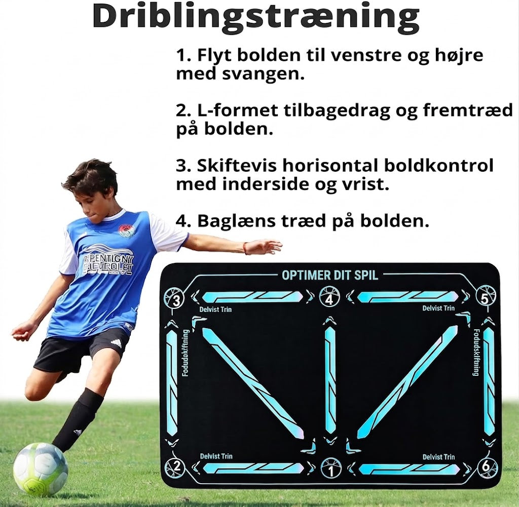 NovaPulse™ Fodbold Træningsmåtte til Alle Niveauer | Skridsikker & Støjsvag Agility Måtte