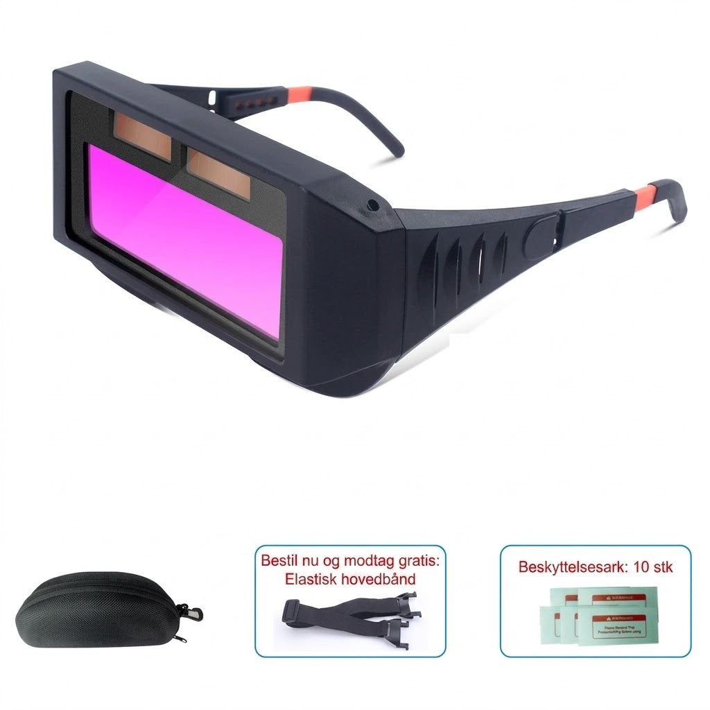 SilkEase™ Automatisk Svejsebrille med Solcelle | Blændfri Auto-Darkening Beskyttelsesbrille