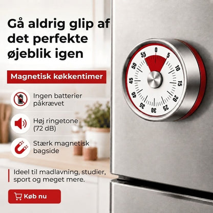 OmniLiving™ Magnetisk Mekanisk Minutur | Præcis Køkkentimer til Bagning & Tilberedning