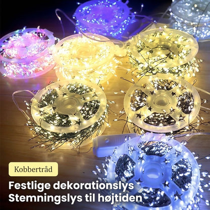 OmniLiving™ Kobbertråd Fyrværkeri LED-Lys | Vandtæt & Med Fjernbetjening