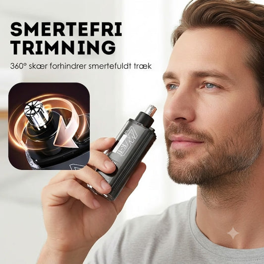 SilkEase™ Præcis Næse- og Ørehårstrimmer med LED-Skærm
