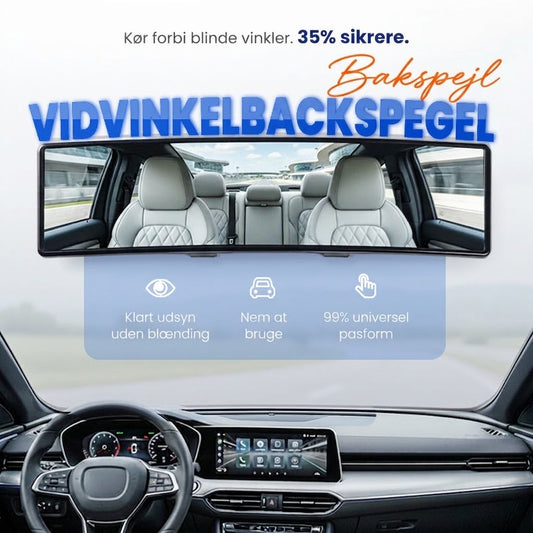 SilkEase™ Vidvinkel Buet Bakspejl til Bil | Panorama Bakspejl mod Blinde Vinkler